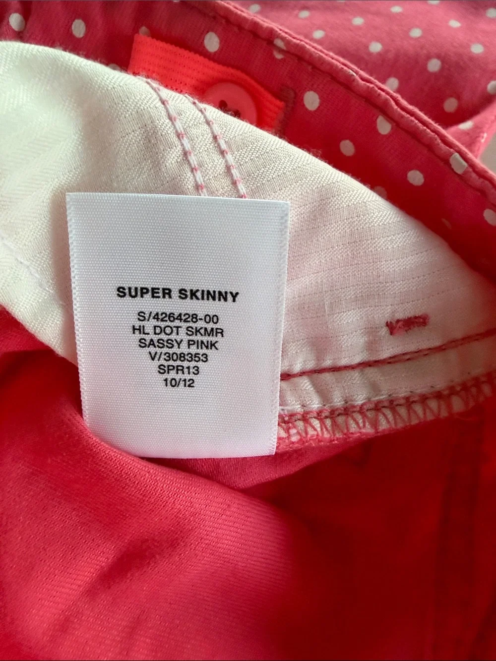 GAPKIDS Sassy Pink Polka Dot Girls Super Skinny Jeans